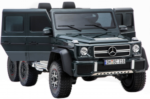 Masinuta electrica Mercedes G63 Solo, 2 baterii 12V, 6 roti cauciuc EVA, 4x4, 1 loc, 4 motoare, negru [18]