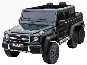 Masinuta electrica Mercedes G63 Solo, 2 baterii 12V, 6 roti cauciuc EVA, 4x4, 1 loc, 4 motoare, negru [2]