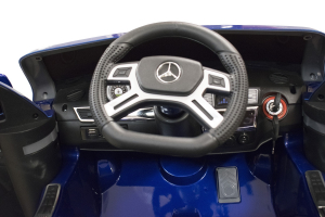 Masinuta electrica Premier Mercedes GL63, 12V, roti cauciuc EVA, scaun piele ecologica, albastra [5]
