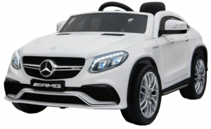 Masinute electrice - Masinuta electrica Premier Mercedes GLE 63 Coupe, 12V, roti cauciuc EVA, scaun piele ecologica, alba