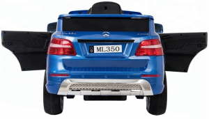 Masinuta electrica Premier Mercedes ML-350, 12V, roti cauciuc EVA, scaun piele ecologica, albastra [1]