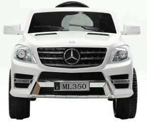 Masinuta electrica Premier Mercedes ML-350, 12V, roti cauciuc EVA, scaun piele ecologica, alba [1]