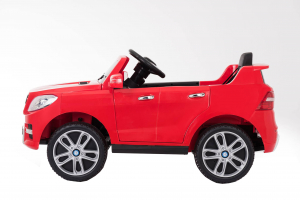 Masinuta electrica Premier Mercedes ML-350, 12V, roti cauciuc EVA, scaun piele ecologica, rosie [1]