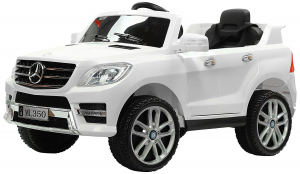 Masinute electrice - Masinuta electrica Premier Mercedes ML-350 4MATIC, 12V, roti cauciuc EVA, Bluetooth, alb