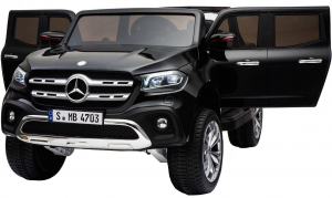 Masinute electrice - Masinuta electrica 4 x 4 Premier Mercedes X-Class, 12V, roti cauciuc EVA, scaun piele ecologica, negru