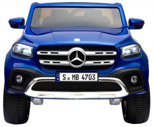 Masinuta electrica 4 x 4 Premier Mercedes X-Class, 12V, roti cauciuc EVA, scaun piele ecologica, albastru [8]