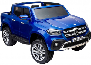 Masinuta electrica 4 x 4 Premier Mercedes X-Class, 12V, ecran LCD, MP4, roti cauciuc EVA, scaun piele ecologica, albastru [5]