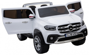 Masinuta electrica 4 x 4 Premier Mercedes X-Class, 12V, roti cauciuc EVA, scaun piele ecologica, alb [8]