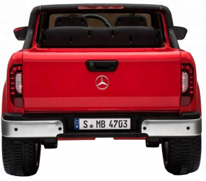 Masinuta electrica 4 x 4 Premier Mercedes X-Class, 12V, roti cauciuc EVA, scaun piele ecologica, rosu [1]