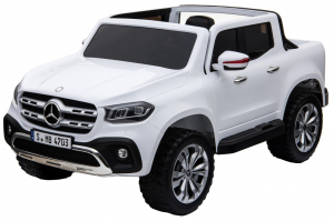 Masinuta electrica 4 x 4 Premier Mercedes X-Class, 12V, roti cauciuc EVA, scaun piele ecologica, alb [10]