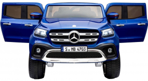 Masinuta electrica 4 x 4 Premier Mercedes X-Class, 12V, roti cauciuc EVA, scaun piele ecologica, albastru [2]