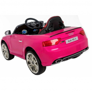 Masinuta electrica Premier Audi RS5, 12V, roti cauciuc EVA, scaun piele ecologica, roz [5]