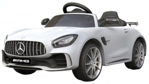 Masinuta electrica Premier Mercedes GT-R, 12V, roti cauciuc EVA, scaun piele ecologica, alb [0]