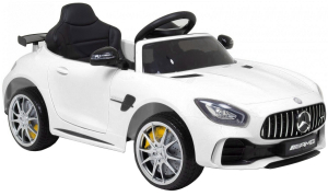 Masinuta electrica Premier Mercedes GT-R, 12V, roti cauciuc EVA, scaun piele ecologica, alb [6]