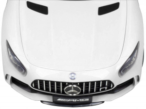 Masinuta electrica Premier Mercedes GT-R, 12V, roti cauciuc EVA, scaun piele ecologica, alb [9]