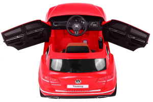 Masinuta electrica Premier Volkswagen Touareg, 12V, roti cauciuc EVA, scaun piele ecologica, rosu [7]
