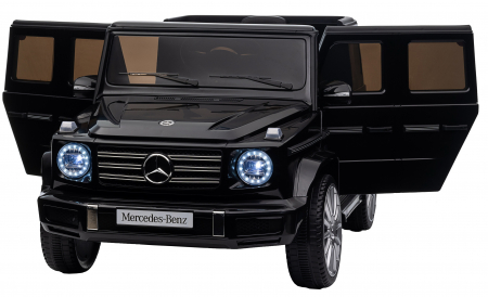 Masinuta electrica Premier 4x4 Mercedes G500, 12V, roti cauciuc EVA, scaun piele ecologica, negru [18]