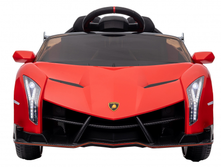 Masinuta electrica Premier 4x4 Lamborghini Veneno S, 12V, roti cauciuc EVA, scaun piele ecologica, rosu [1]