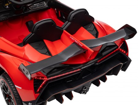 Masinuta electrica Premier 4x4 Lamborghini Veneno S, 12V, roti cauciuc EVA, scaun piele ecologica, rosu [36]
