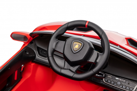 Masinuta electrica Premier 4x4 Lamborghini Veneno S, 12V, roti cauciuc EVA, scaun piele ecologica, rosu [33]