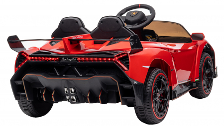 Masinuta electrica Premier 4x4 Lamborghini Veneno S, 12V, roti cauciuc EVA, scaun piele ecologica, rosu [9]