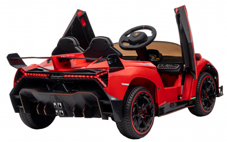 Masinuta electrica Premier 4x4 Lamborghini Veneno S, 12V, roti cauciuc EVA, scaun piele ecologica, rosu [21]