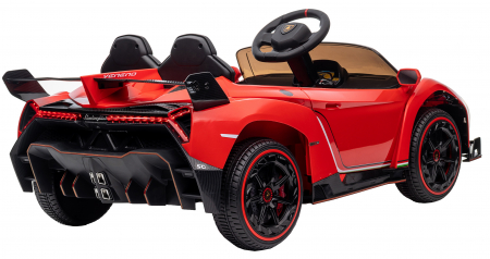 Masinuta electrica Premier 4x4 Lamborghini Veneno S, 12V, roti cauciuc EVA, scaun piele ecologica, rosu [10]