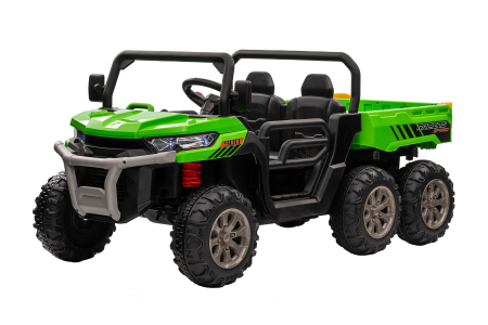 Masinute electrice - Buggy electric 4x4 Premier Terra, 24V, roti cauciuc EVA, scaun piele ecologica, verde