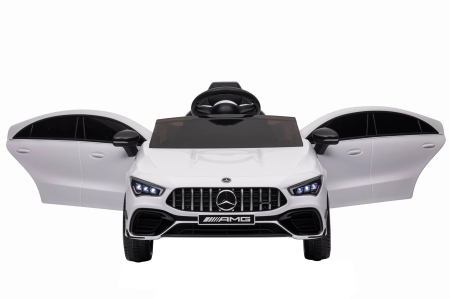 Masinuta electrica Premier 4x4 Mercedes CLA-45, 12V, roti cauciuc EVA, scaun piele ecologica, alb [3]