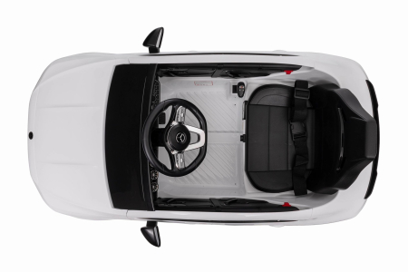 Masinuta electrica Premier 4x4 Mercedes CLA-45, 12V, roti cauciuc EVA, scaun piele ecologica, alb [12]