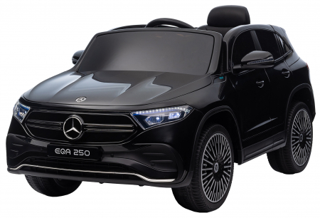 Masinute electrice - Masinuta electrica Premier 4x4 Mercedes EQA 250, 12V, roti cauciuc EVA, scaun piele ecologica, negru