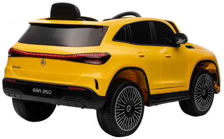 Masinuta electrica Premier 4x4 Mercedes EQA 250, 12V, roti cauciuc EVA, scaun piele ecologica, galben [8]
