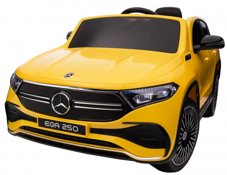 Masinuta electrica Premier 4x4 Mercedes EQA 250, 12V, roti cauciuc EVA, scaun piele ecologica, galben [29]
