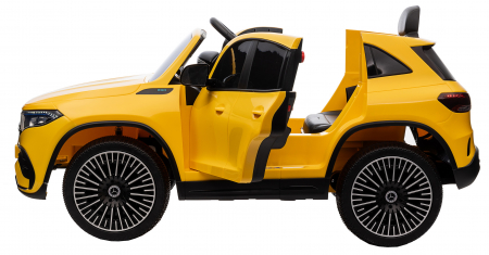 Masinuta electrica Premier 4x4 Mercedes EQA 250, 12V, roti cauciuc EVA, scaun piele ecologica, galben [15]
