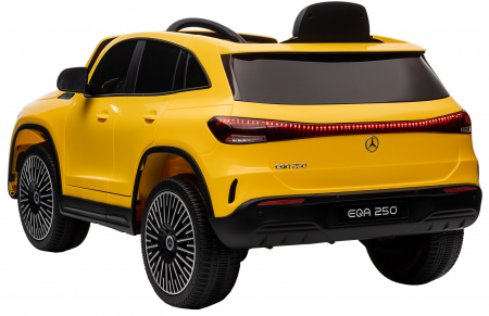 Masinuta electrica Premier 4x4 Mercedes EQA 250, 12V, roti cauciuc EVA, scaun piele ecologica, galben [5]