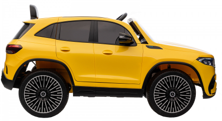 Masinuta electrica Premier 4x4 Mercedes EQA 250, 12V, roti cauciuc EVA, scaun piele ecologica, galben [9]