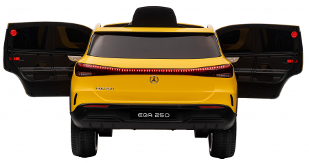Masinuta electrica Premier 4x4 Mercedes EQA 250, 12V, roti cauciuc EVA, scaun piele ecologica, galben [18]