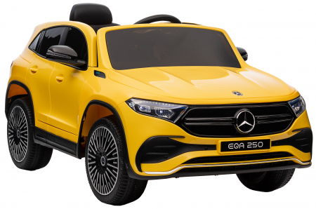 Masinuta electrica Premier 4x4 Mercedes EQA 250, 12V, roti cauciuc EVA, scaun piele ecologica, galben [11]
