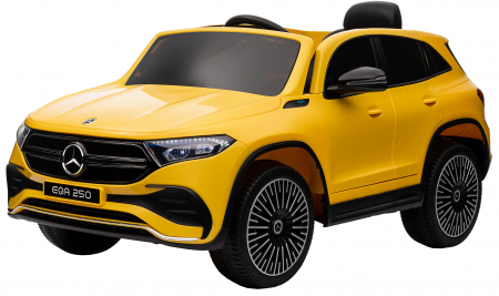 Masinuta electrica Premier 4x4 Mercedes EQA 250, 12V, roti cauciuc EVA, scaun piele ecologica, galben [2]