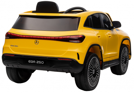 Masinuta electrica Premier 4x4 Mercedes EQA 250, 12V, roti cauciuc EVA, scaun piele ecologica, galben [7]