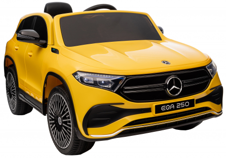 Masinuta electrica Premier 4x4 Mercedes EQA 250, 12V, roti cauciuc EVA, scaun piele ecologica, galben [26]