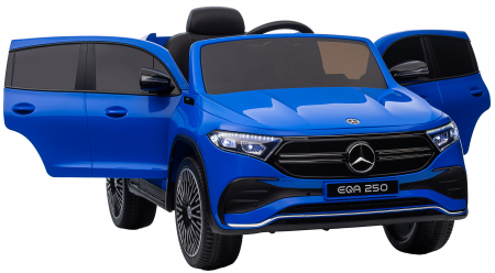 Masinuta electrica Premier 4x4 Mercedes EQA 250, 12V, roti cauciuc EVA, scaun piele ecologica, albastru [22]
