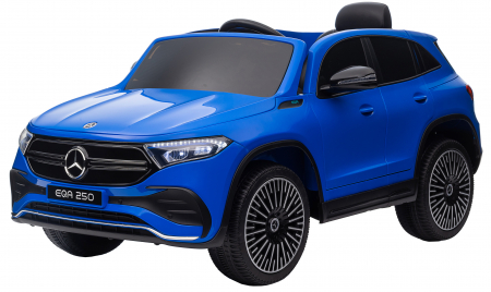 Masinuta electrica Premier 4x4 Mercedes EQA 250, 12V, roti cauciuc EVA, scaun piele ecologica, albastru [3]