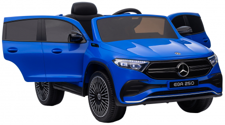 Masinuta electrica Premier 4x4 Mercedes EQA 250, 12V, roti cauciuc EVA, scaun piele ecologica, albastru [21]