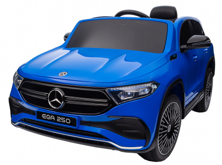 Masinuta electrica Premier 4x4 Mercedes EQA 250, 12V, roti cauciuc EVA, scaun piele ecologica, albastru [26]