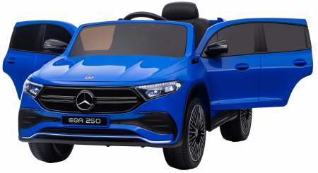 Masinuta electrica Premier 4x4 Mercedes EQA 250, 12V, roti cauciuc EVA, scaun piele ecologica, albastru [14]