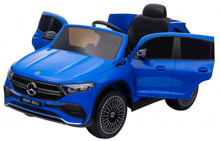 Masinuta electrica Premier 4x4 Mercedes EQA 250, 12V, roti cauciuc EVA, scaun piele ecologica, albastru [23]