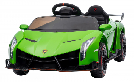 Masinute electrice - Masinuta electrica Premier 4x4 Lamborghini Veneno S, 12V, roti cauciuc EVA, scaun piele ecologica, verde