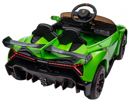 Masinuta electrica Premier 4x4 Lamborghini Veneno S, 12V, roti cauciuc EVA, scaun piele ecologica, verde [31]