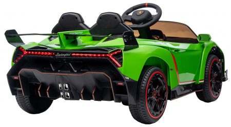 Masinuta electrica Premier 4x4 Lamborghini Veneno S, 12V, roti cauciuc EVA, scaun piele ecologica, verde [9]